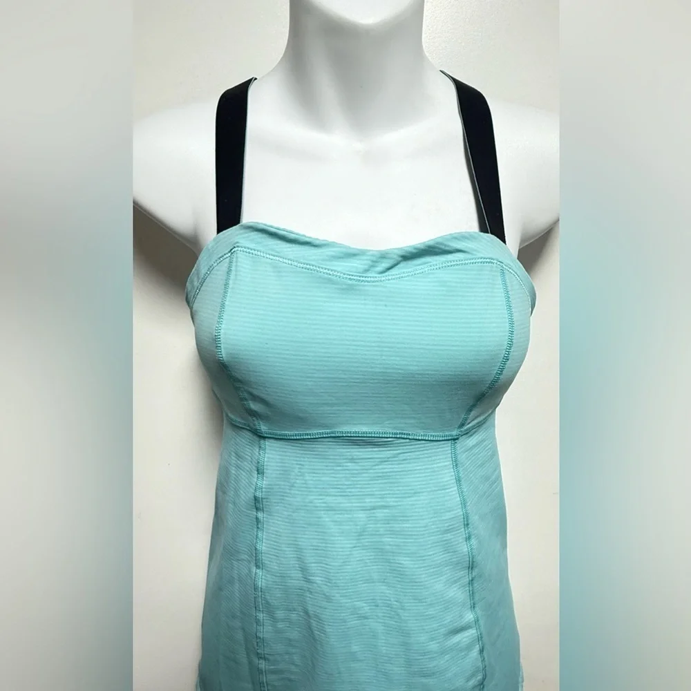 Lululemon Athletica Green Asymmetrical Fitted Tank Top